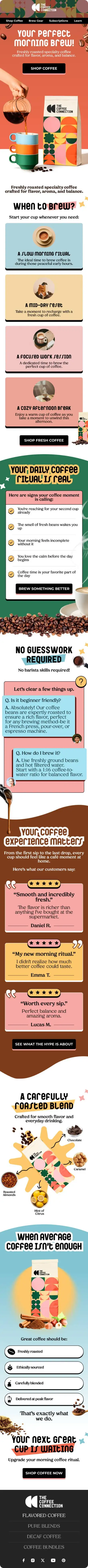 The Coffee Connection email design